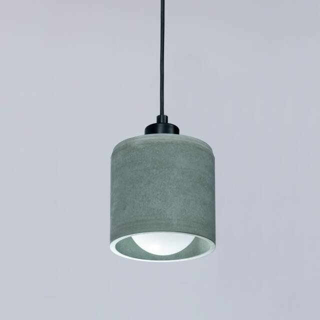 Khaki Concrete Cylinder Pendant Lamp, Stone Chandelier, Designer Hanging Lights, Scandinavian Design, Accessories - image 1
