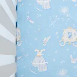 Cinderella Crib Sheet, Princess Nursery, Cinderella Baby Girl Super Soft Bamboo Sheet - thumbnail 3