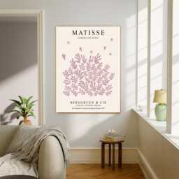 Matisse Pink Leaf Art Print, Poster, Prints, Wall Art, Botanical Poster - thumbnail 2