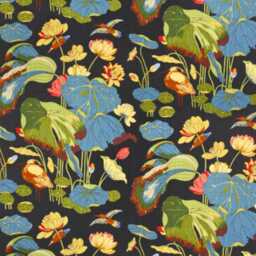 G P & J Baker Nympheus, Aqua/Teal Linen Cushion Cover - thumbnail 3