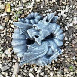 stone Welsh Green Dragon Sleeping Garden Ornament Mythical Collection