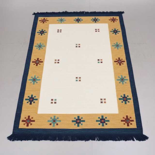 Handmade Scandinavian Kilim Rug Vintage Caucasian Flat Weave Wool Area Tribal Geometric Boho Home Decor - image 1