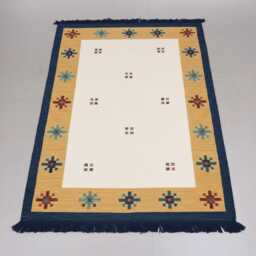 Handmade Scandinavian Kilim Rug Vintage Caucasian Flat Weave Wool Area Tribal Geometric Boho Home Decor - thumbnail 1