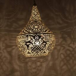 Handmade Moroccan Brass Pendant Light With Oriental Style, Hanging Lamp, Gold Lampshade, Home Decor Lighting & Ceiling - thumbnail 2