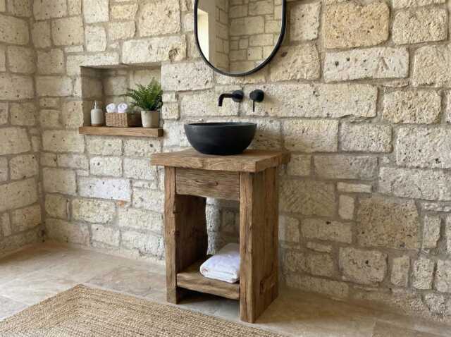 Rustic Oak Bathroom Vanity - 20 - image 1