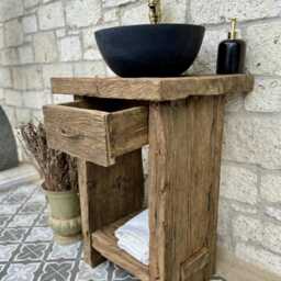 Rustic Oak Bathroom Vanity - 20 - thumbnail 3