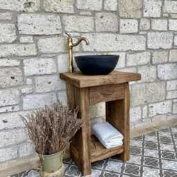 Rustic Oak Bathroom Vanity - 20 - thumbnail 4