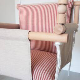 Linen Baby Swing With Pillows, Indoor/Outdoor Toddler - thumbnail 2