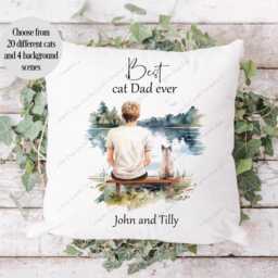 Personalised Pet Cushion, Cat Gift From Cat, Keepsake Lover Gift, Dad Mum Owner - thumbnail 2