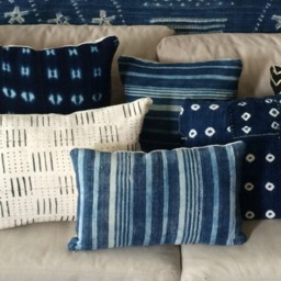 White Mudcloth Pillow Cover, African Decor 20x20 - thumbnail 3