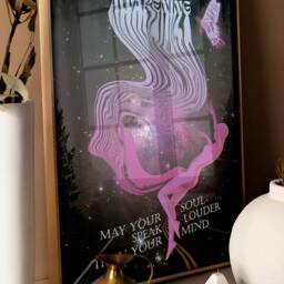 Spiritual Awakening Print - Enlightenment Soul Energy Poster, Growth Home Wall Art, Aura, Mystical Journey - thumbnail 2