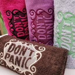 Luxurious Embroidered Don't Panic Hand Bath Towel Day 25Th May Birthday Christmas Gift Custom Made - thumbnail 3