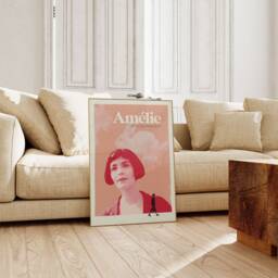 Amelie Inspired Print - Movie Poster, Retro, Mid Century Modern, Vintage Art Print, Minimalist - thumbnail 3