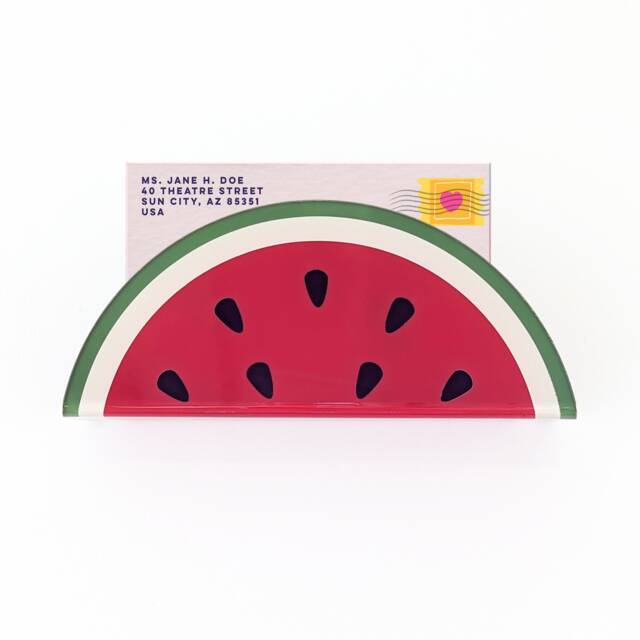 Watermelon Slice Acrylic Wall Mail Holder - image 1