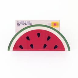 Watermelon Slice Acrylic Wall Mail Holder - thumbnail 1