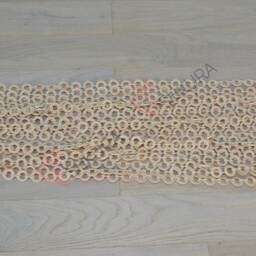 Ivory Wood Bead Door Curtain Handmade Living Room Decor - thumbnail 3