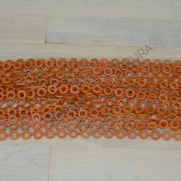 Ivory Wood Bead Door Curtain Handmade Living Room Decor - thumbnail 4