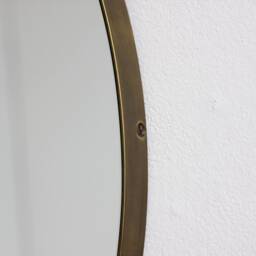 Capsula??? Capsule Shaped Minimalist Mirror With Bronze Patina Frame - thumbnail 3
