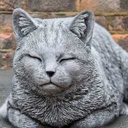Sleeping Cat Statue Concrete Kitty Figurine Memorial Kitten Sculpture Cement Pet Decor Garden Ornament Cat Lover Gift Handmade - thumbnail 4