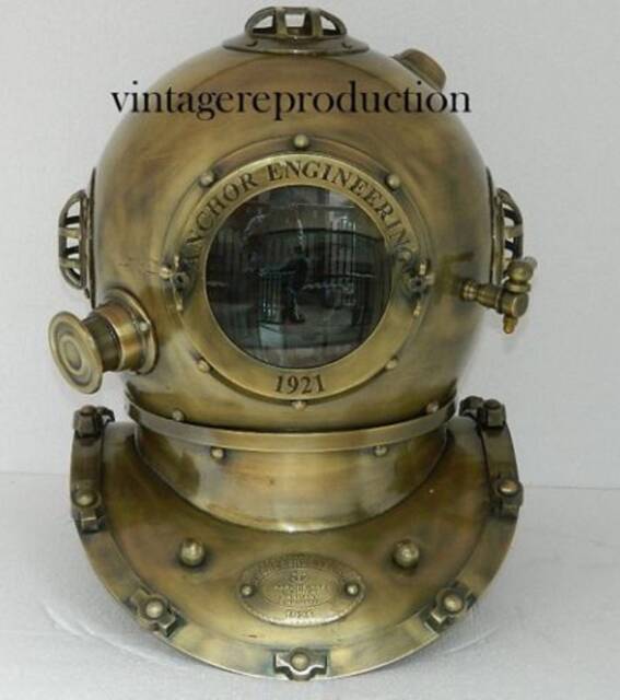 Handicraft Scuba Diving Helmet Figurines in Iron & Aluminium - image 1