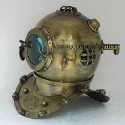 Handicraft Scuba Diving Helmet Figurines in Iron & Aluminium - thumbnail 2