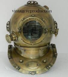 Handicraft Scuba Diving Helmet Figurines in Iron & Aluminium - thumbnail 1