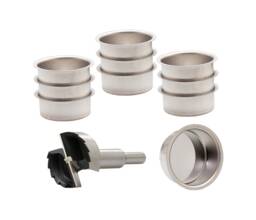 Tealight Holder 10 Pieces 40 Mm + Forstner Bit Toothed 1 5/8 Inch - 41.5 Mm