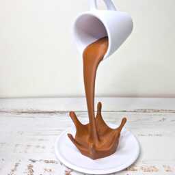 Floating Coffee Cup - Spilling Mug Optical Illusion Sculpture Bar Decor Novelty Desk Accessory Kitchen Art - thumbnail 2