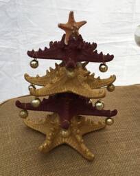 Seminoles, Florida Large Fsu Starfish Christmas Tree Decoration, Tree, Beach - thumbnail 1