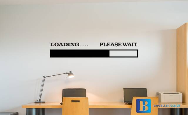Loading Please Wait Boys Bedroom/Game Room Wall Art Vinyl Decal Stickers - image 1