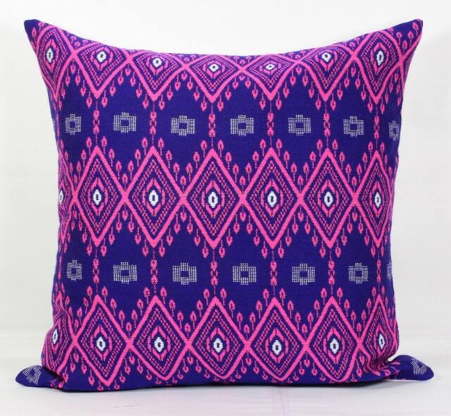 Purple Pillow Cover Jacquard Cotton Euro Sham, Custom Cushion - image 1
