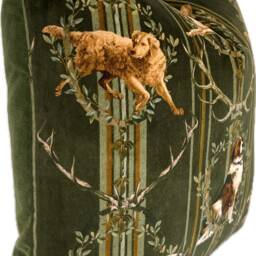 Mind The Gap Mountain Dogs Green Velvet Cushion Cover Pillow - thumbnail 2