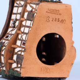 Handmade Ceramic Aroma Tealight Holder - Miniature Of Historic Spitz House in Bernkastel-Kues, Germany - thumbnail 4