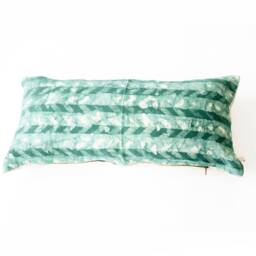Chevron Emerald Green Lumbar Toss Pillow - thumbnail 1