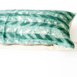 Chevron Emerald Green Lumbar Toss Pillow - thumbnail 3