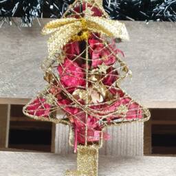 Gold Glitter Over Door Hanger For Christmas Wreaths, Metal Wreath - Scented Decoration in 3 Festive Designs - thumbnail 3