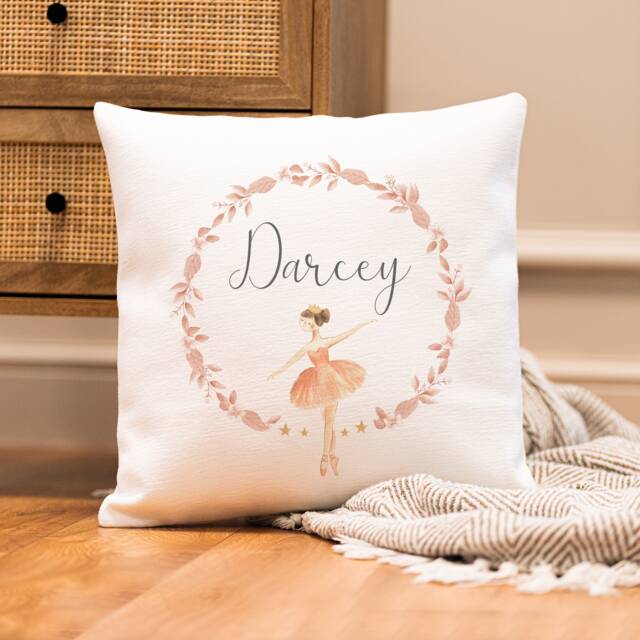Personalised Ballerina Cushion - Ballet Gift Decor Ornament Gifts