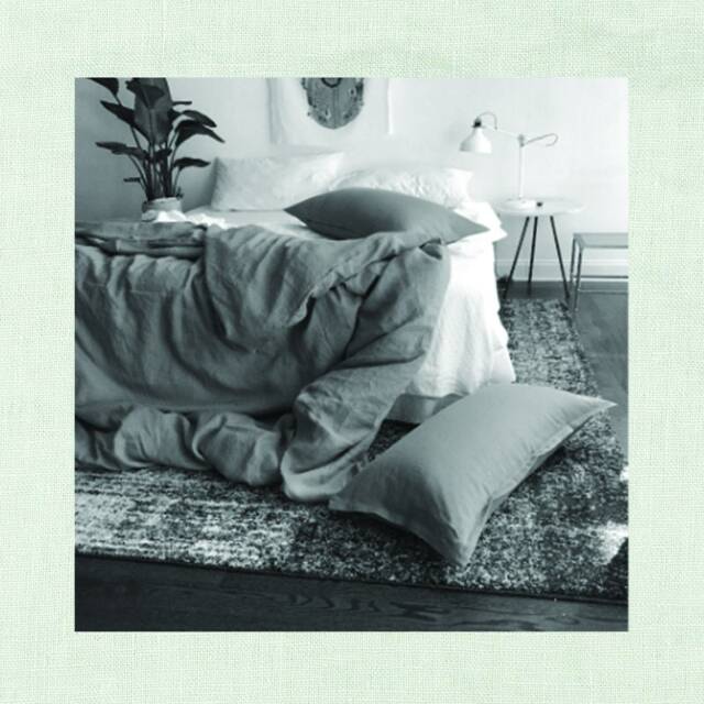 Dove Linen Duvet Cover - Solid Natural 100% Flax Fabric Light Green Gray Soft Bedding Made To Order in The Usa - image 1