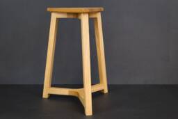 Tripod Stool in Oak - Triangular Seat - thumbnail 1