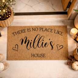 Personalized Lovey Doormat - Heart Design Welcome Rug Thinking Of You Gift - thumbnail 4