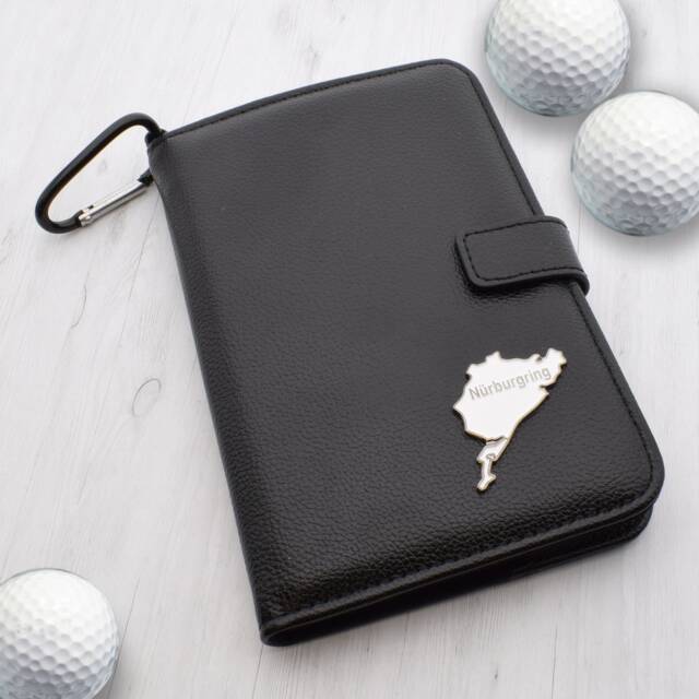 Nurburgring Design - Personalised Leatherette Golf Organiser Complete With Divot Repairer, Marker, Tees, Scorecard & Pencils - image 1
