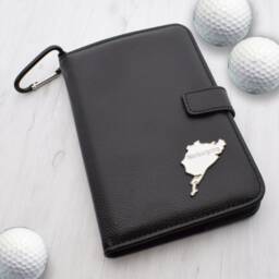 Nurburgring Design - Personalised Leatherette Golf Organiser Complete With Divot Repairer, Marker, Tees, Scorecard & Pencils - thumbnail 1