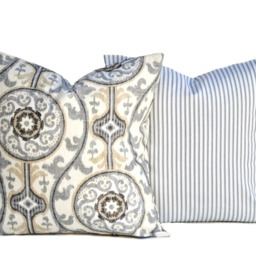 One High Quality Magnolia Home Pillow Cover, Tan Pillow, Decorative Throw Pillow, Grey Accent Throw Pillow - thumbnail 2
