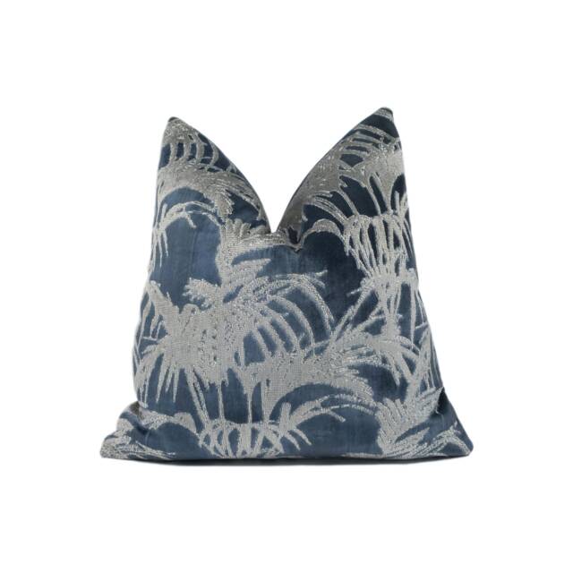 Clarke & - Tropicale Midnight Stunning Velvet Cushion Cover Throw Pillow Designer Home D??cor - image 1