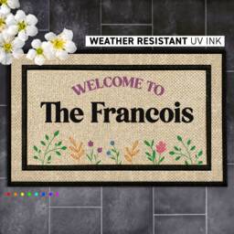 Durable Custom Doormat - Waterproof All Weather Entrance Rug Welcome Mats Personalized Outdoor