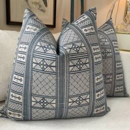 Peter Dunham Indoor/Outdoor Masai in Indigo & Natural-Woven Cover(S - thumbnail 3