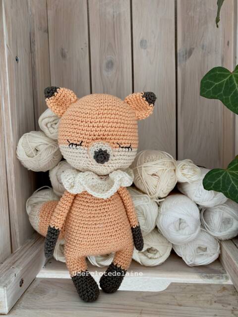 Crochet Fox Plush Toy Handmade Amigurumi Roxy - image 1