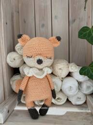 Crochet Fox Plush Toy Handmade Amigurumi Roxy - thumbnail 1