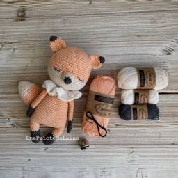 Crochet Fox Plush Toy Handmade Amigurumi Roxy - thumbnail 3