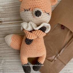 Crochet Fox Plush Toy Handmade Amigurumi Roxy - thumbnail 2